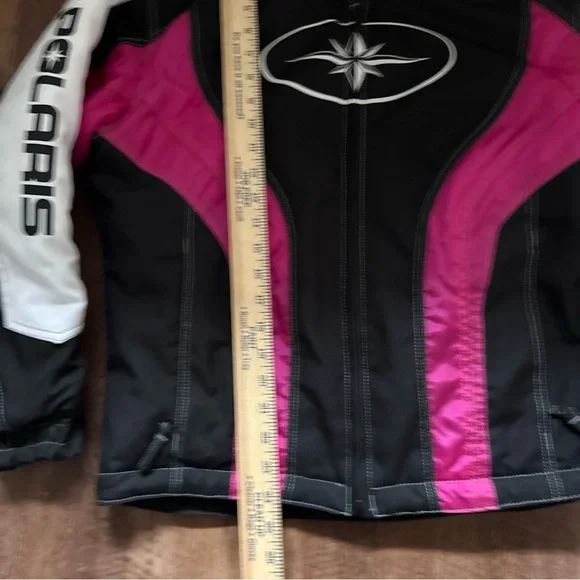 POLARIS Pink Black White 2011Snowmobile Winter Jacket - Youth Large 14/16